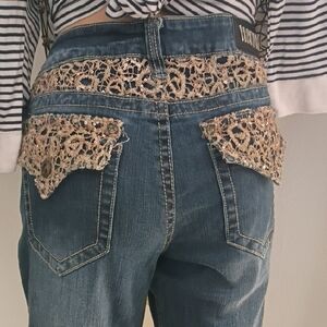 Premiere Denim by rue21 Blue Jeans with Gold Lace
